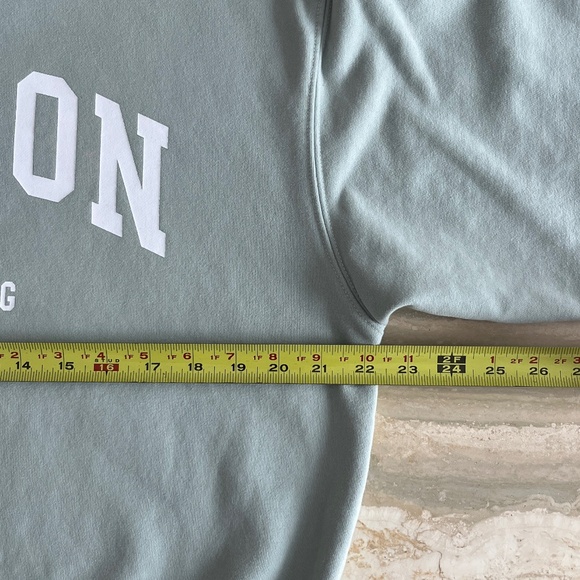 Anine Bing Jaci University London Sweatshirt - Washed Faded Seafoam Medium - Picture 5 of 12